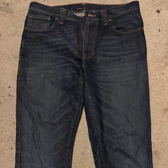 Nudie Jeans Co. Slim Jim Organic Cotton Jeans – Blue, Size 33x32 - Picture 2 of 3